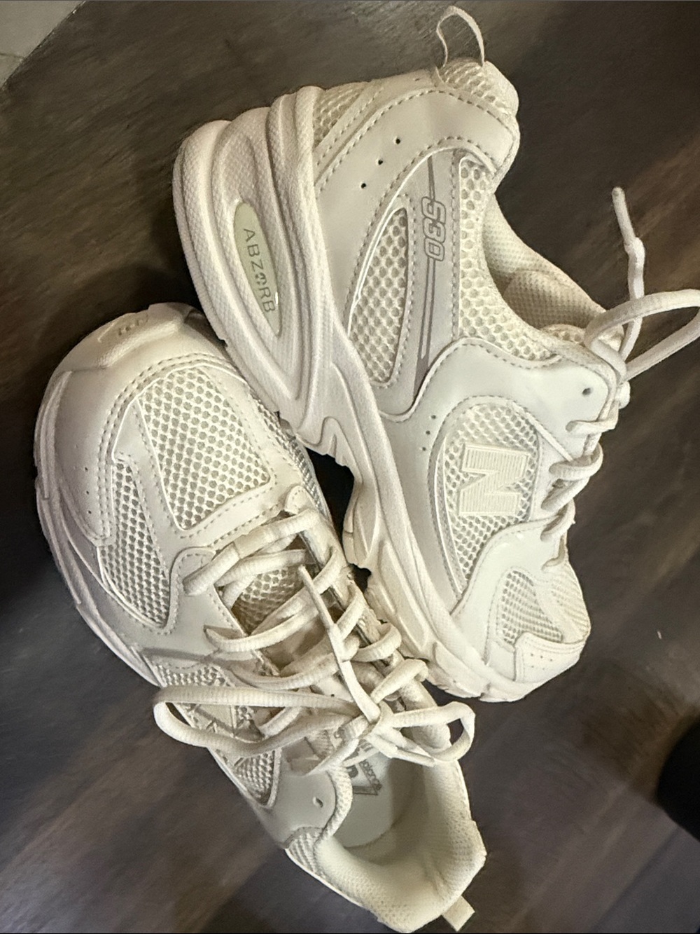 New Balance Women's White Athletic Lace-Up Sneakers